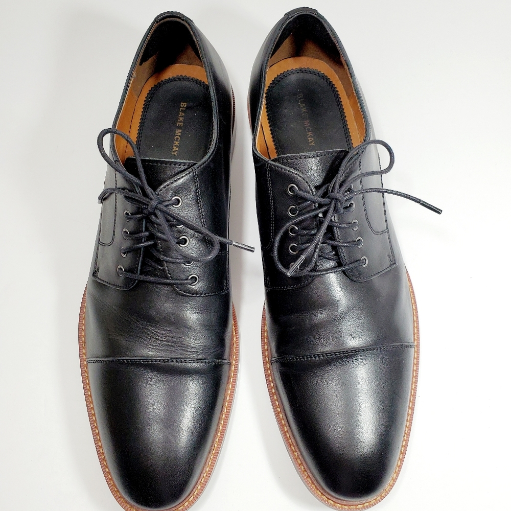 Blake McKay Clark T9 Cap Toe Oxford Black Leather Dress Career Shoe Men Size 13 - Picture 6 of 16